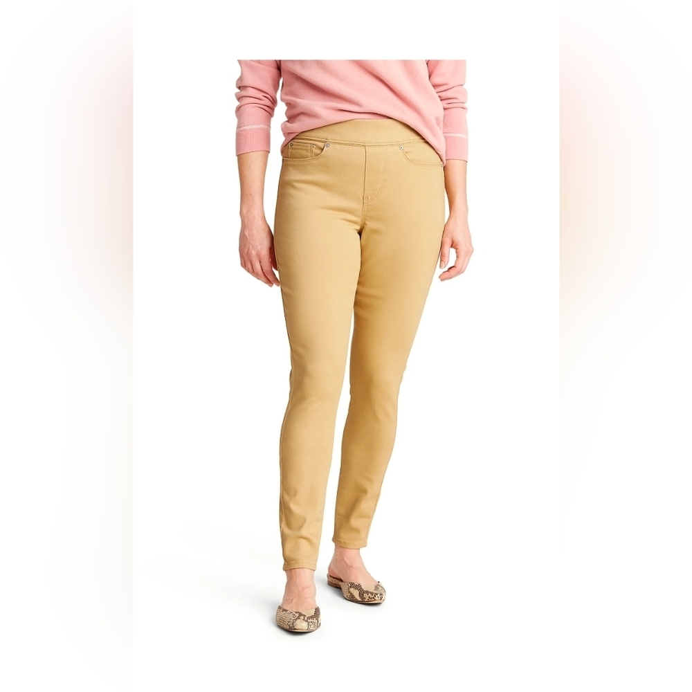 Signature by Levi Strauss NEW Shaping Pull On Super Skinny Jeans Plus 18 Tan